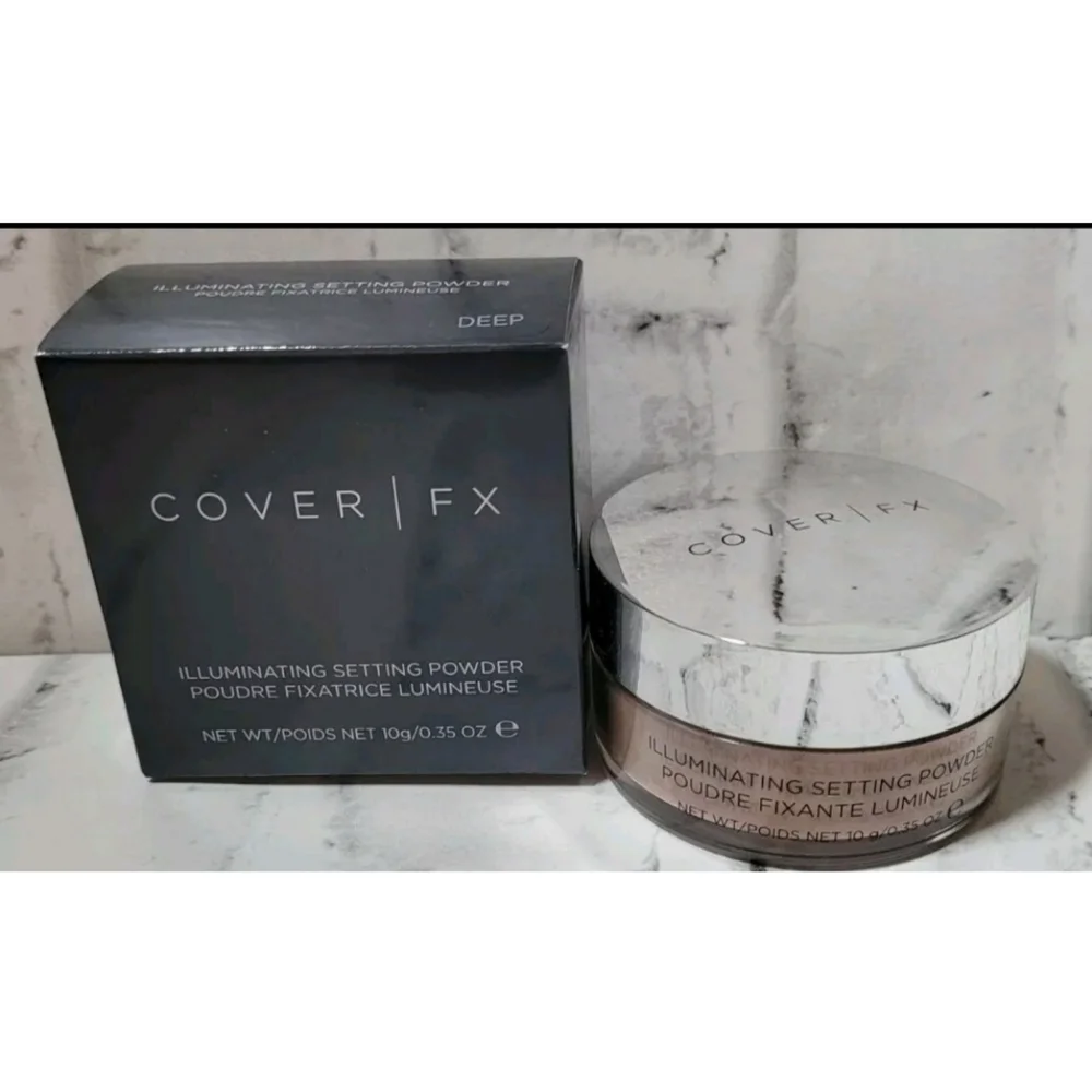 COVER FX Illuminating Face Setting Powder Shade DEEP Vegan 0.35 oz New
